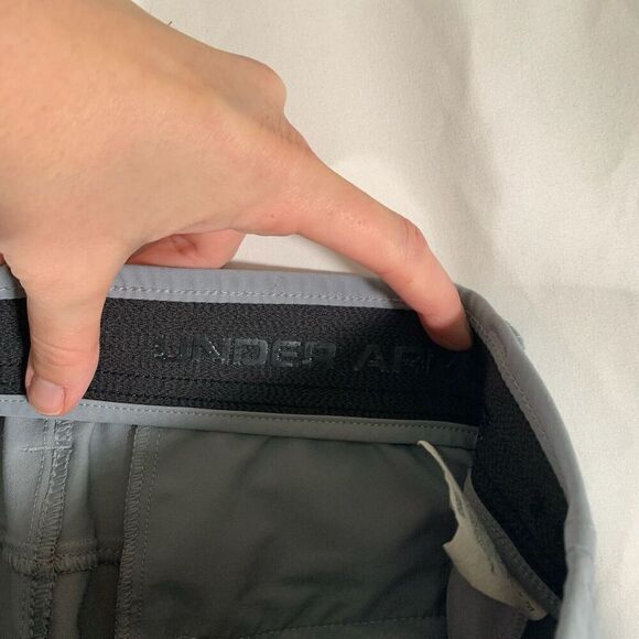 Under Armour Golf Pants Men's 36x30 Solid Grey Chino Pockets Button Zip - Picture 7 of 12